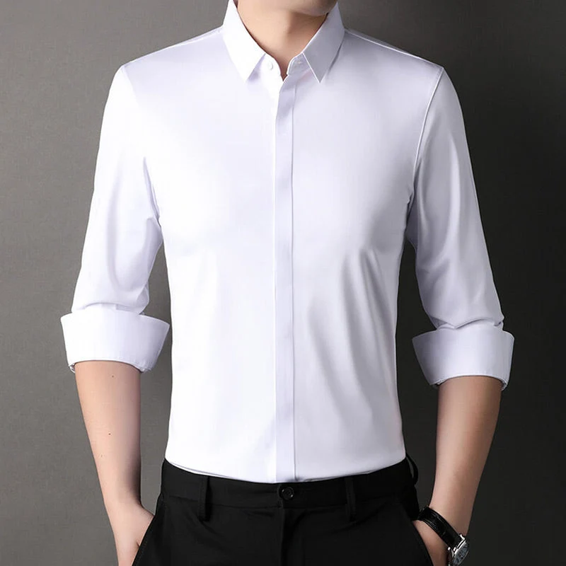Rimpelvrij shirt met stretch