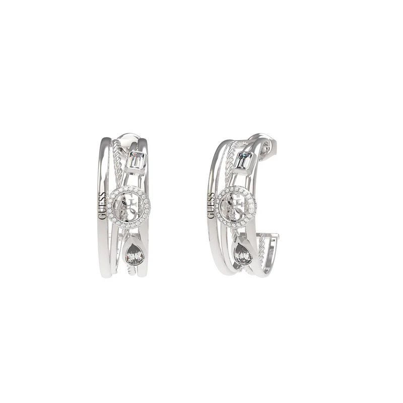 Guess 4G Light Silver Earrings JUBE05236JWRHT-U