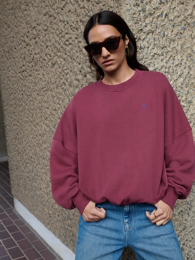 Bordeaux malyn logo sweater