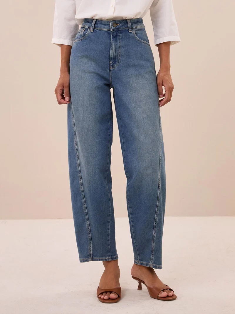Blauwe begum mid jeans