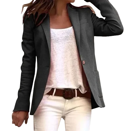 Dames Blazer Slim-Fit Stijlvol voor Kantoor en Casual Gelegenheden