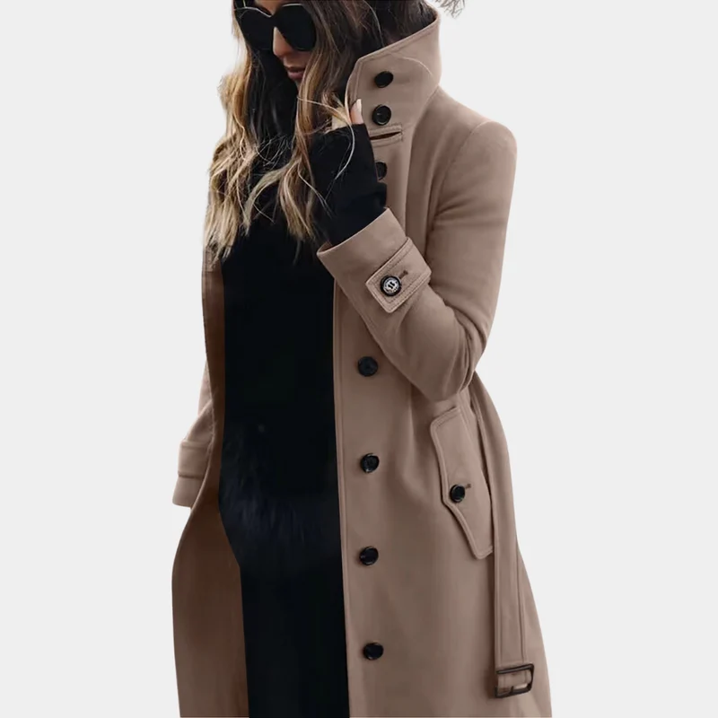Stijlvolle en Warme Dames Trenchcoat | Elegante Winterjas