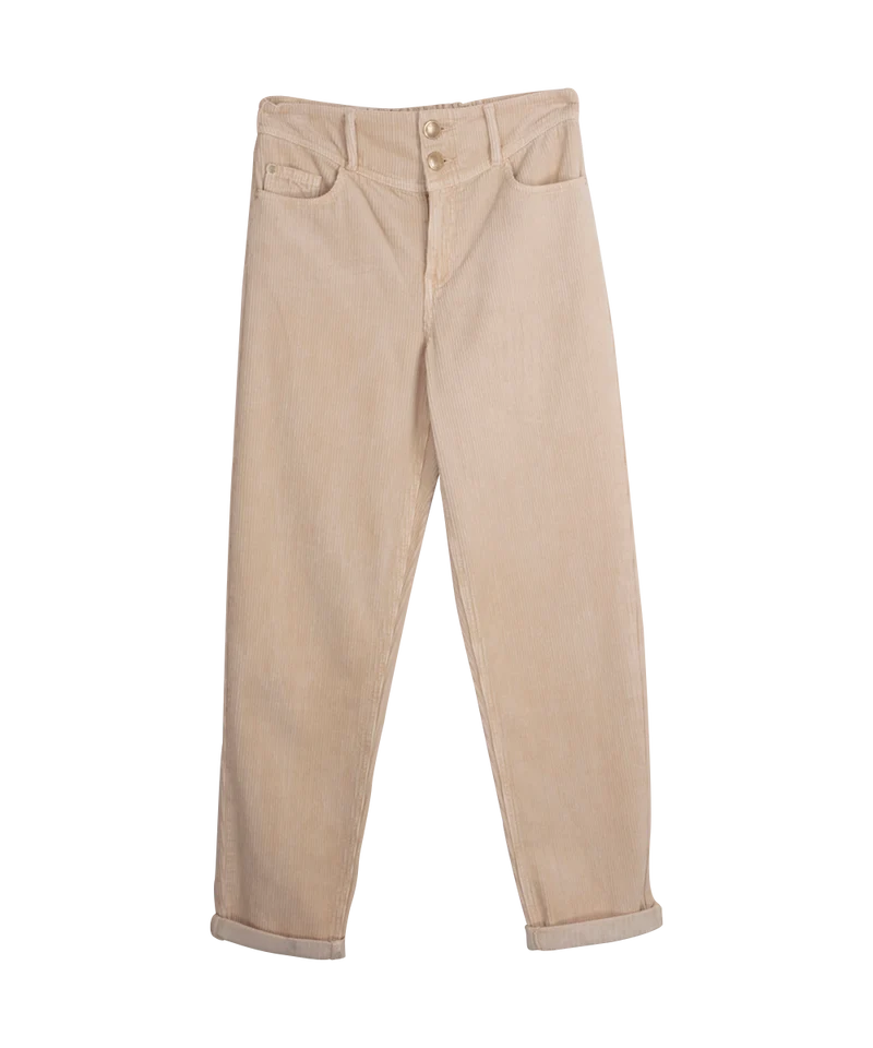 C'est beau la vie Eddy pantalon velours 2 boutons beige