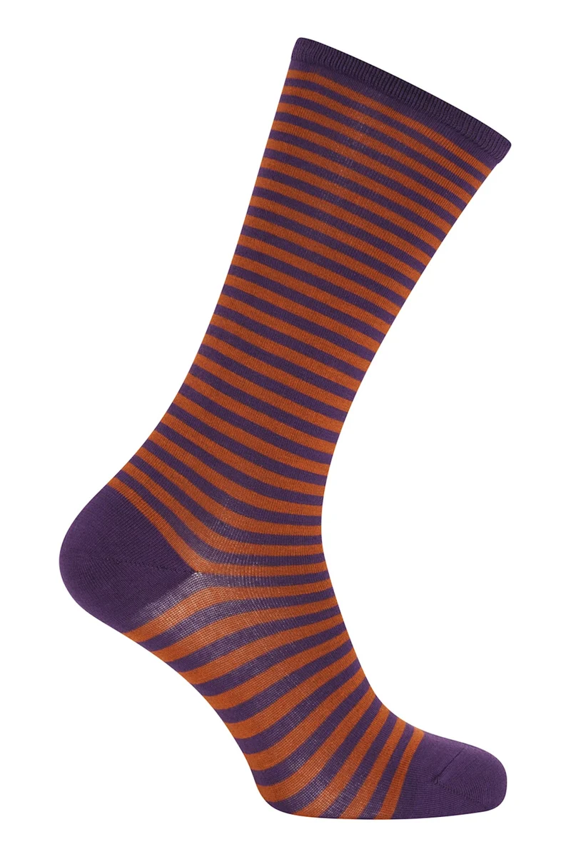 Zilch socks stripe plum