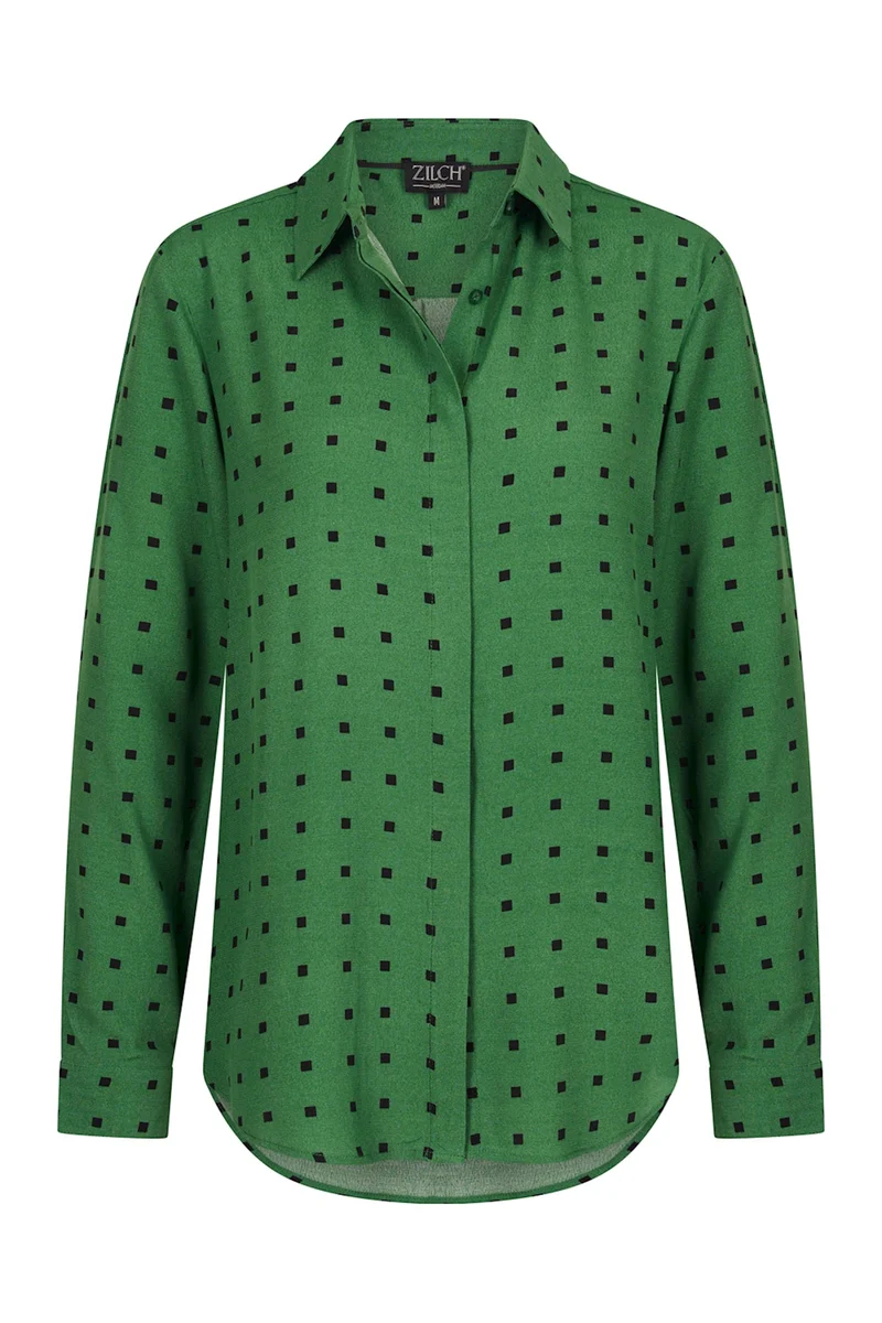 Zilch blouse basic squares pesto