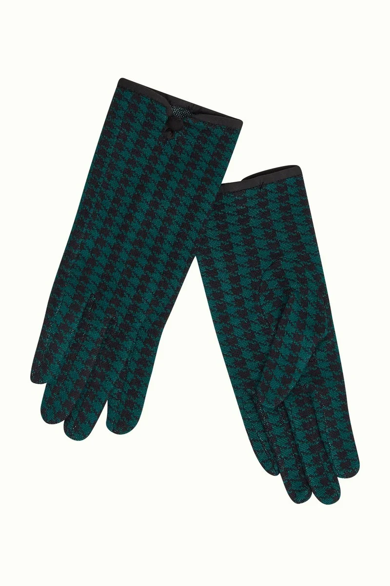 King Louie Glove Pied de Poule Dragonfly Green