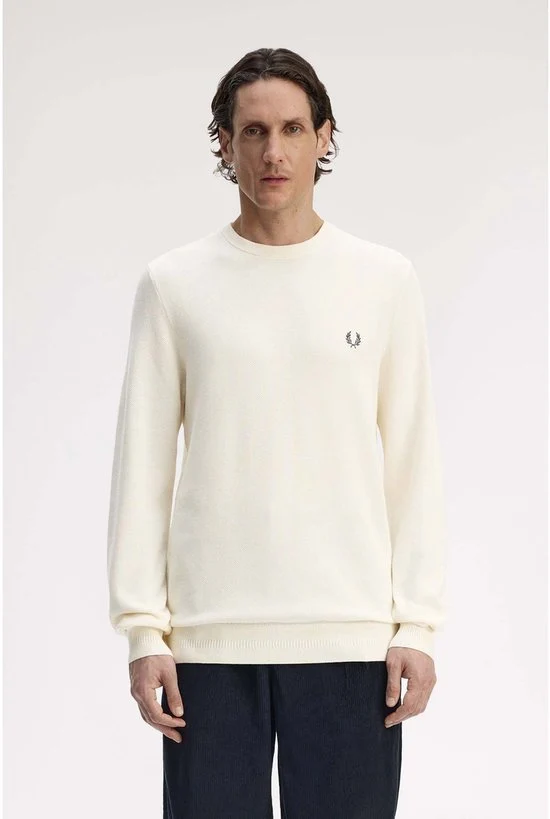 Pique stitch jumper - ecru