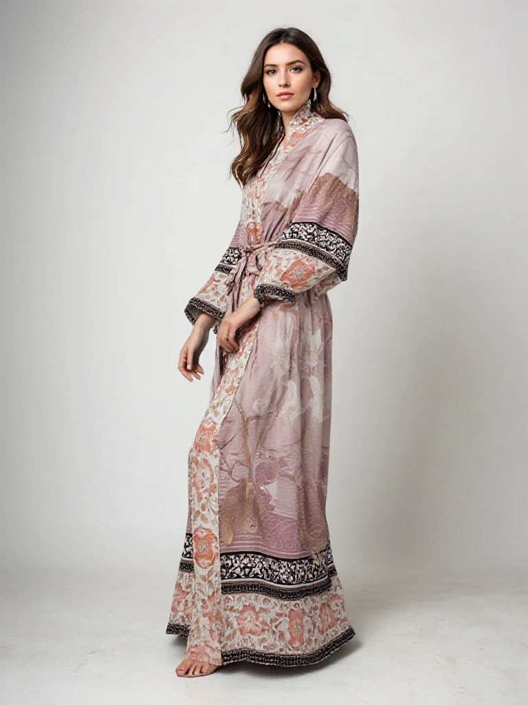 Lange Kimono - Bloemenprint