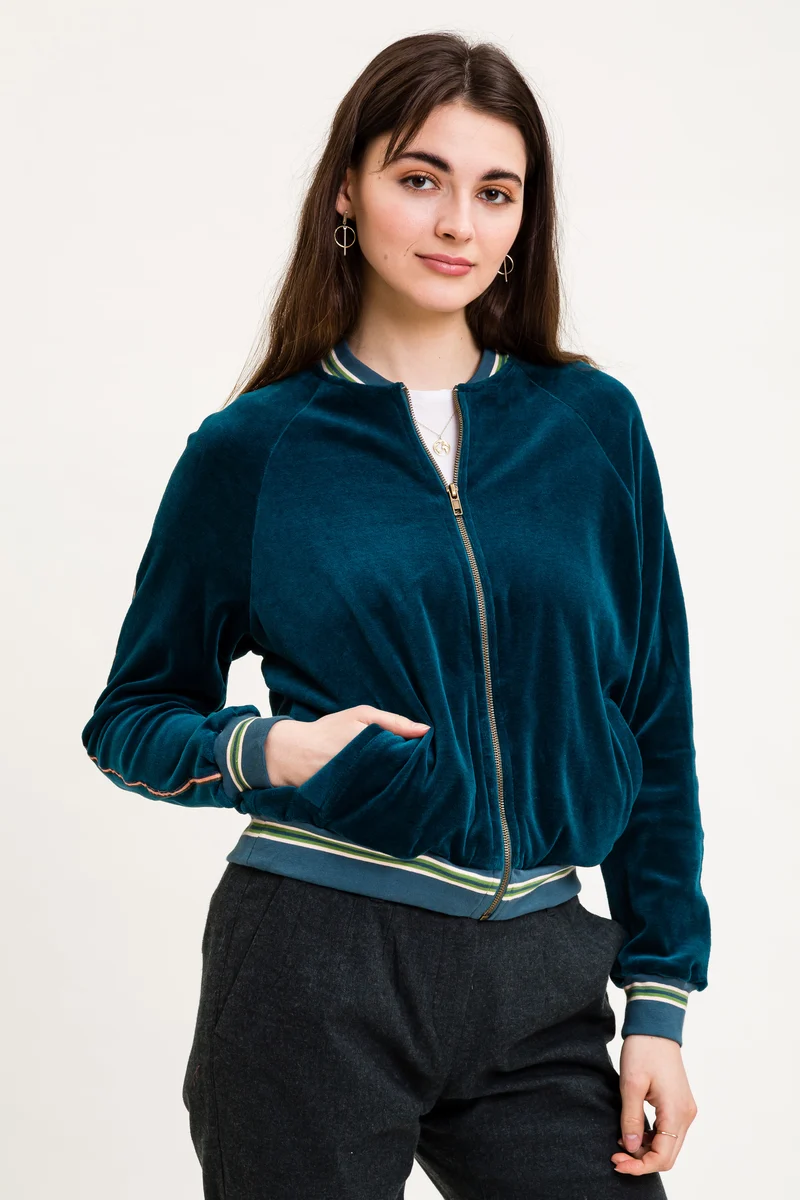 Donkerblauw vest met rits | UVR Connected Kikiina
