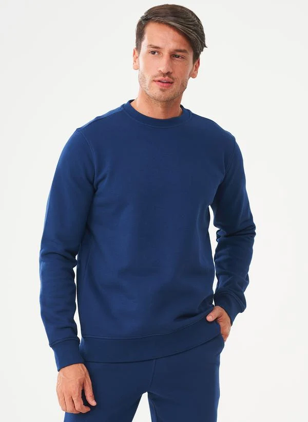 Blauwe trui van biologisch katoen | Organication men's sweatshirt navy