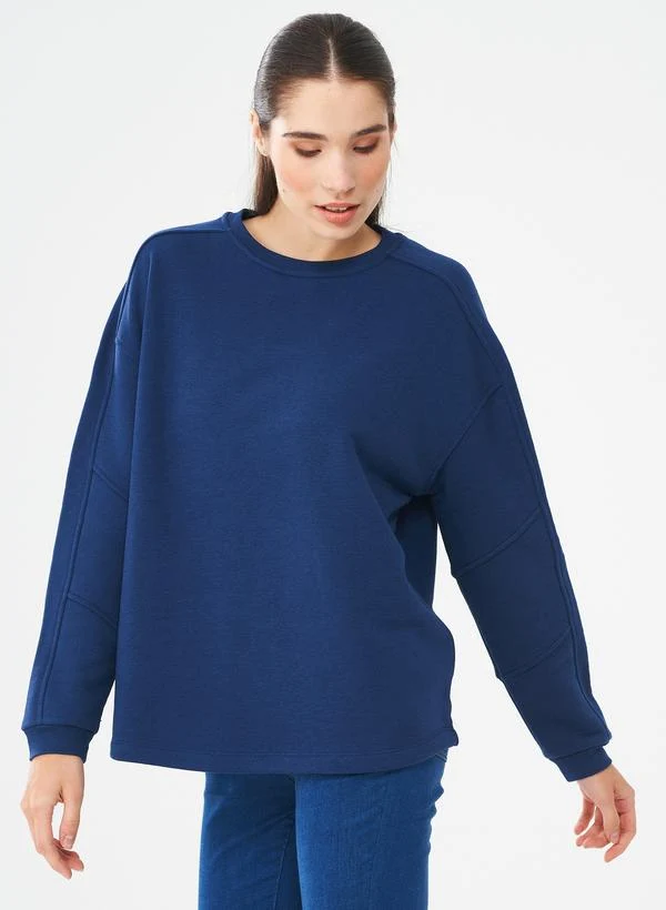 Blauwe comfortabele trui | Organication women's sweatshirt navy