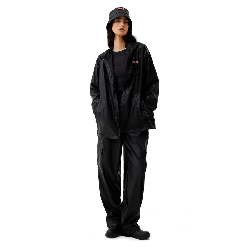 Izzy PU Hooded Jacket Black