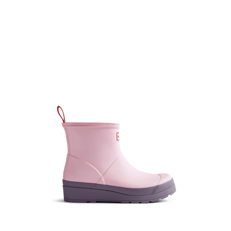 Women's Play Short Wellington Boots Yellow Tang/Parfait Pink/Purple Top