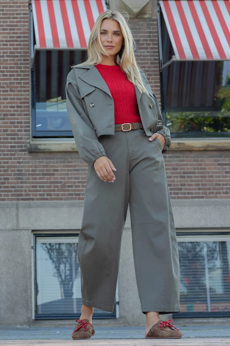 Broek Olivia Dark Olive FW26.291432