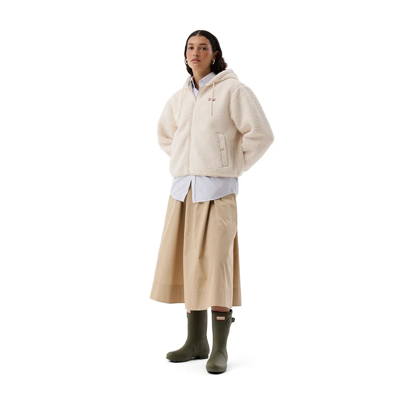 Bonelle Borg Fleece Jacket Antique White