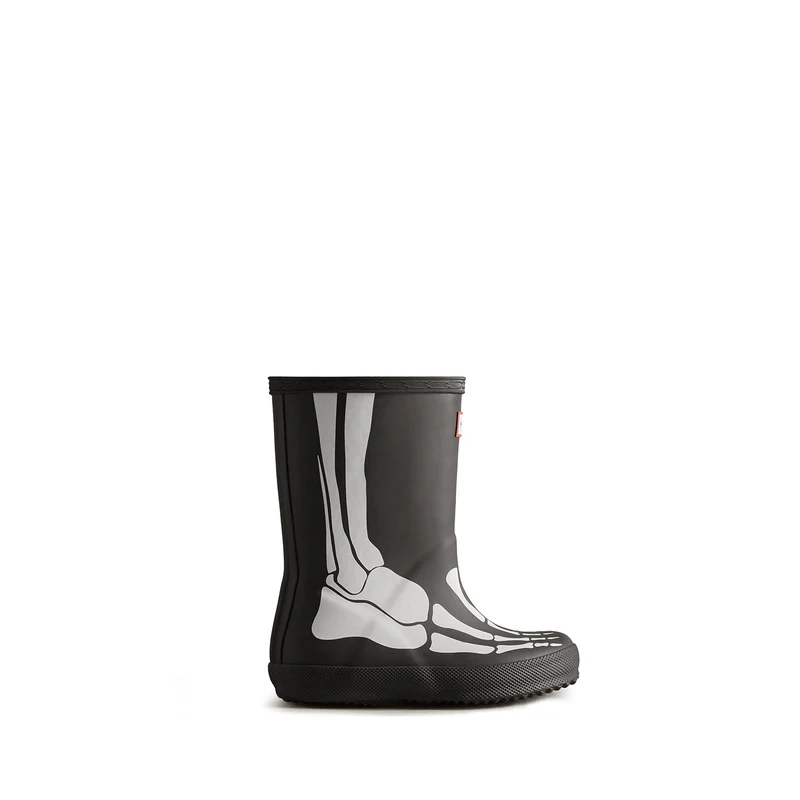 Original Kids First Classic Skeleton Print Boots Black