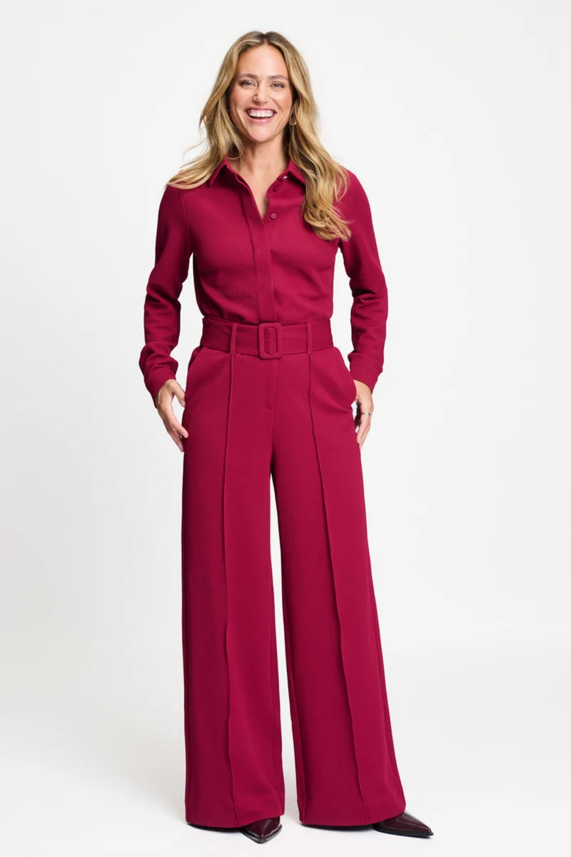 Jumpsuit Megan Burgundy Red SP9749