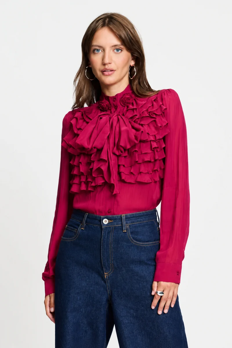 Blouse Valerie Burgundy Red SP9737