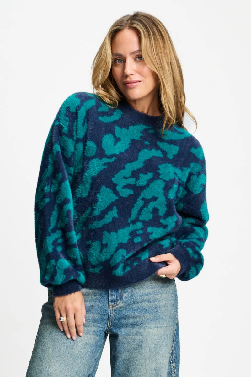 Trui Frida Animal Teal Green SP9817