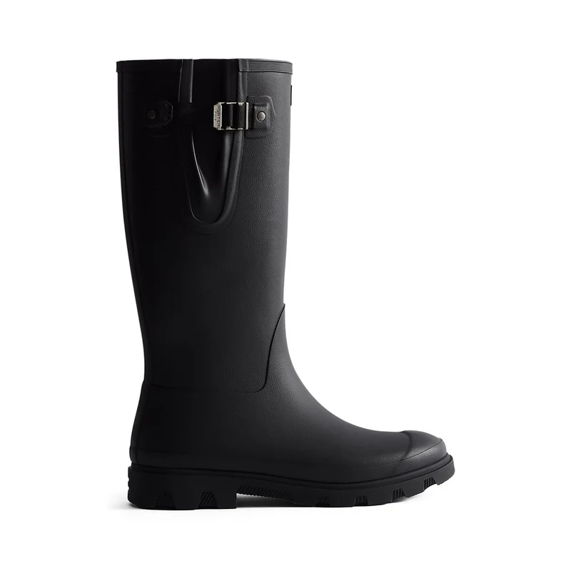 Unisex Downpour Adjustable Tall Wellington Boots Black