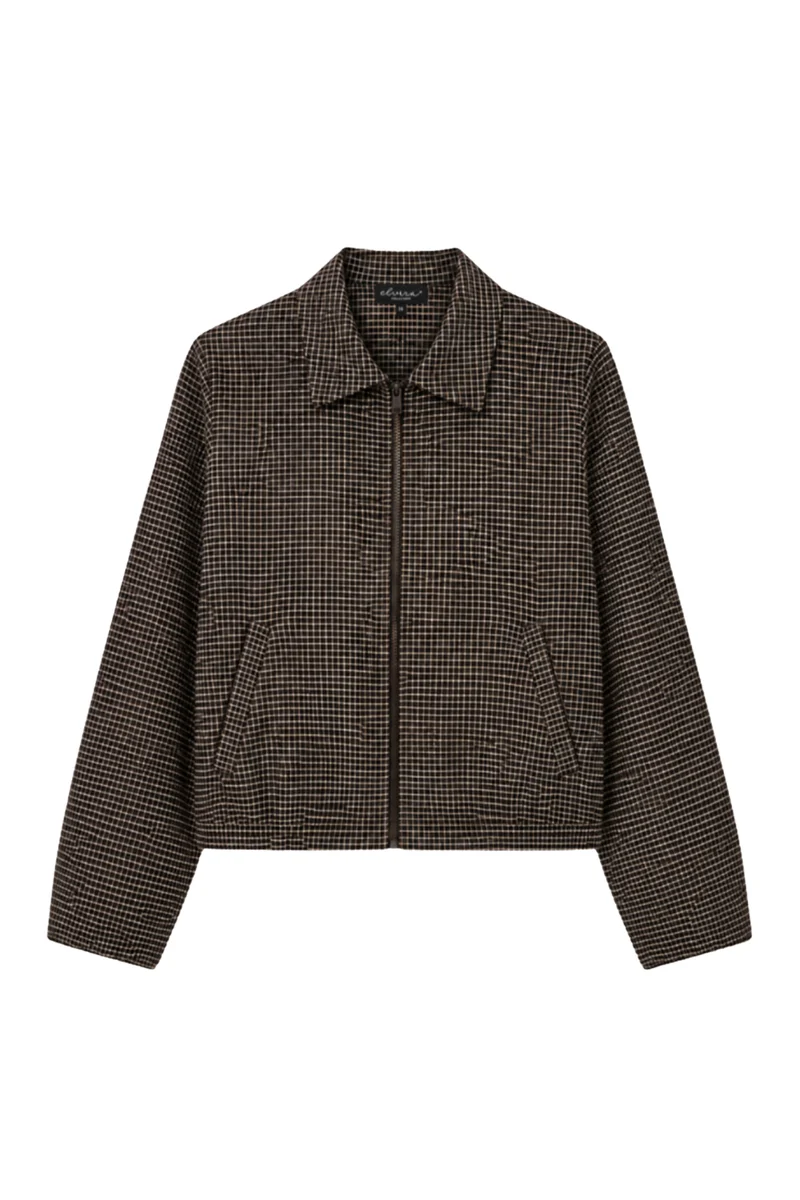 Jacket Kaylee Dark Coffee Check
