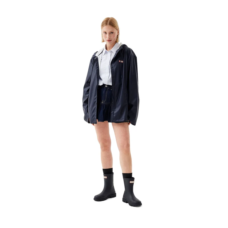 Izzy PU Hooded Jacket Unisex Night Sky