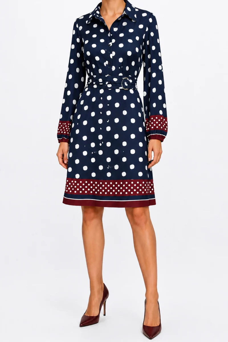 Jurk Met Bolletjesprint D327L-P157