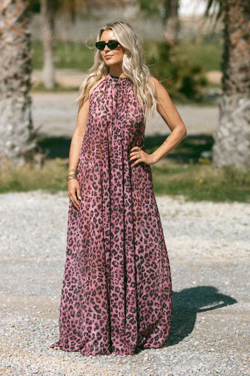 Jurk Sueño Pink Leopard