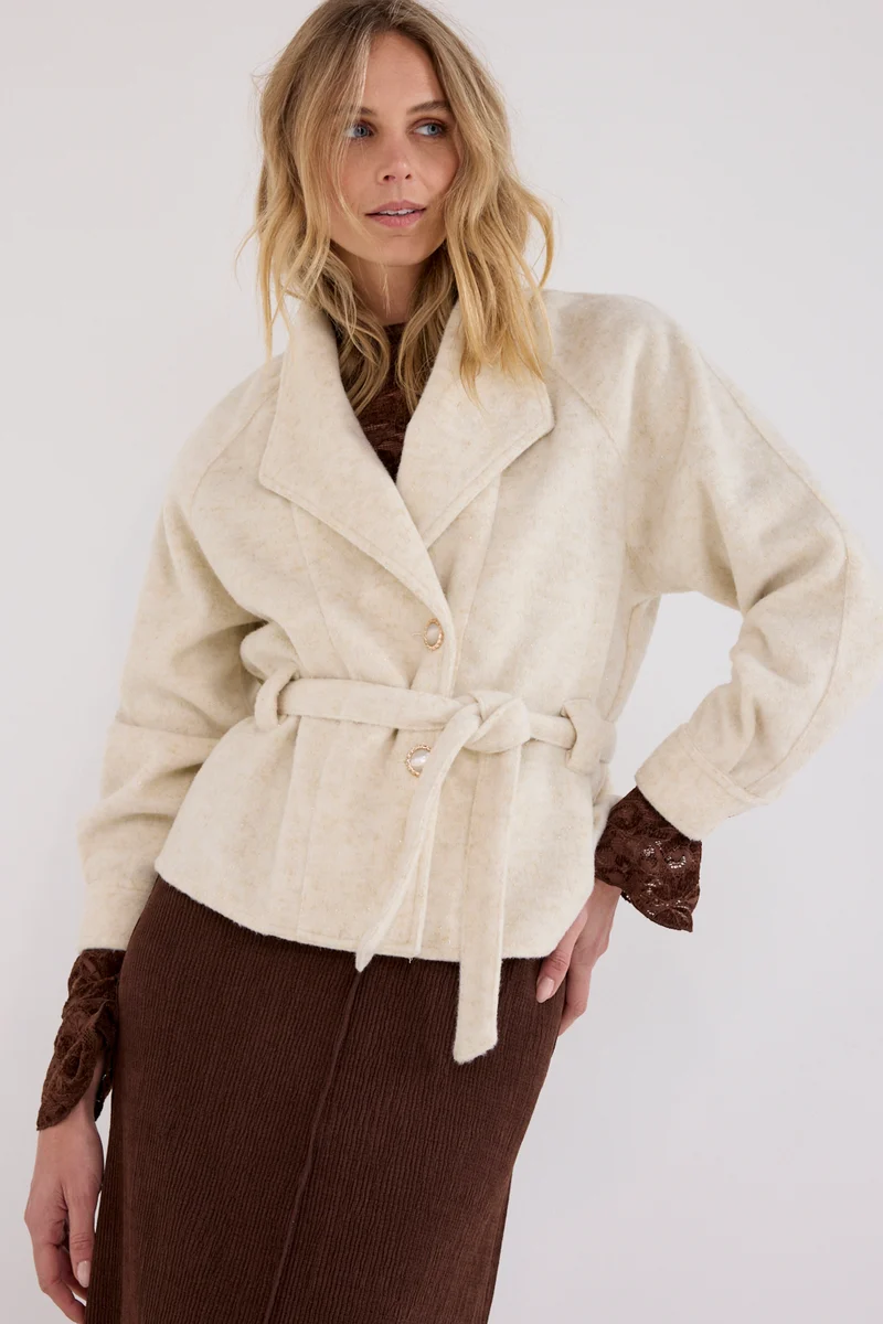 Jacket Selffabric Belt Snow C44-21-801