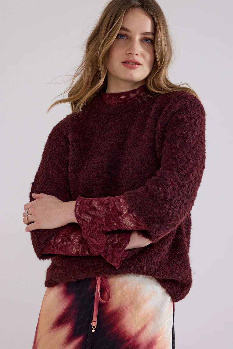 Trui Bouclé Pomegranate C18-21-602