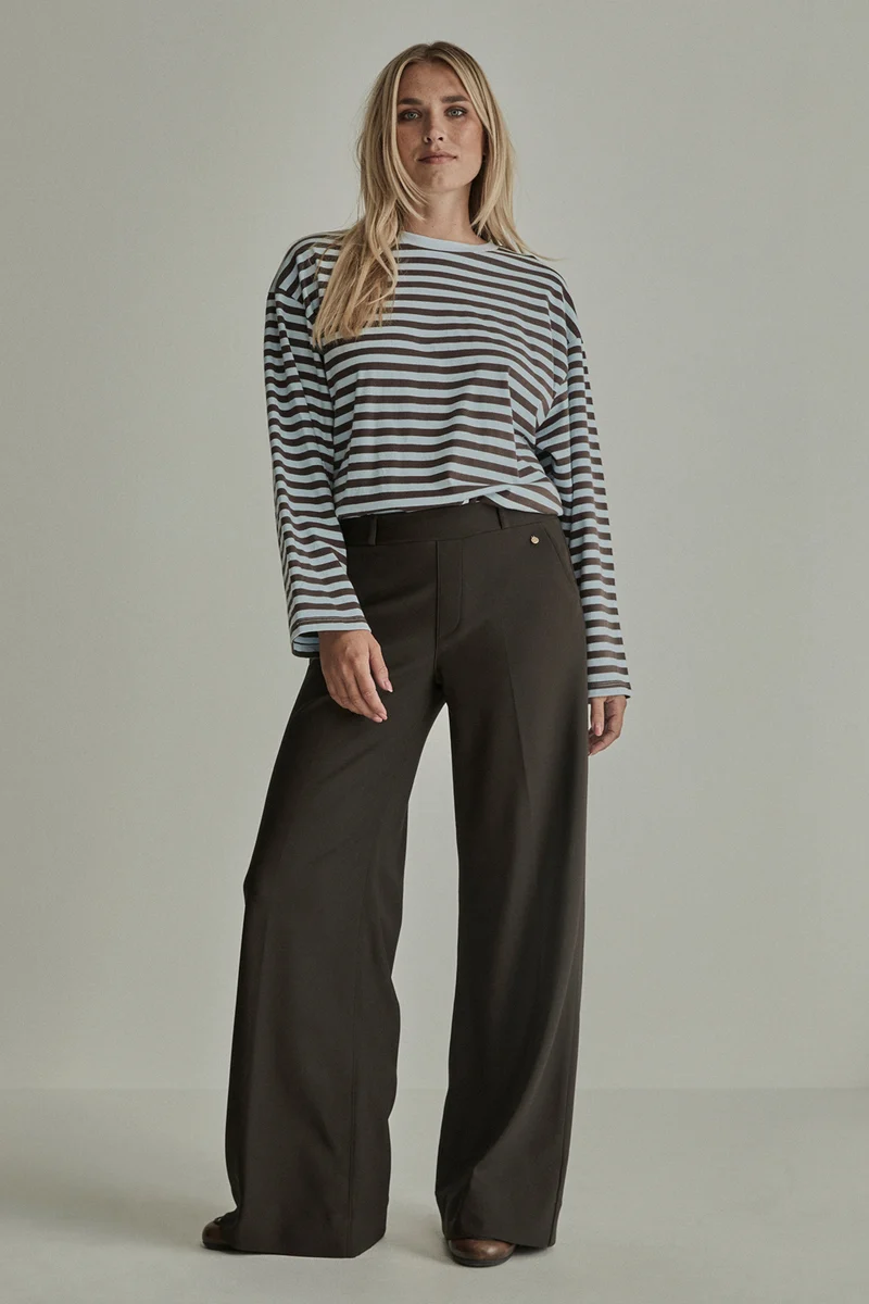 Broek Lizzy Twill Jersey Deep Brown FW261220370 L32