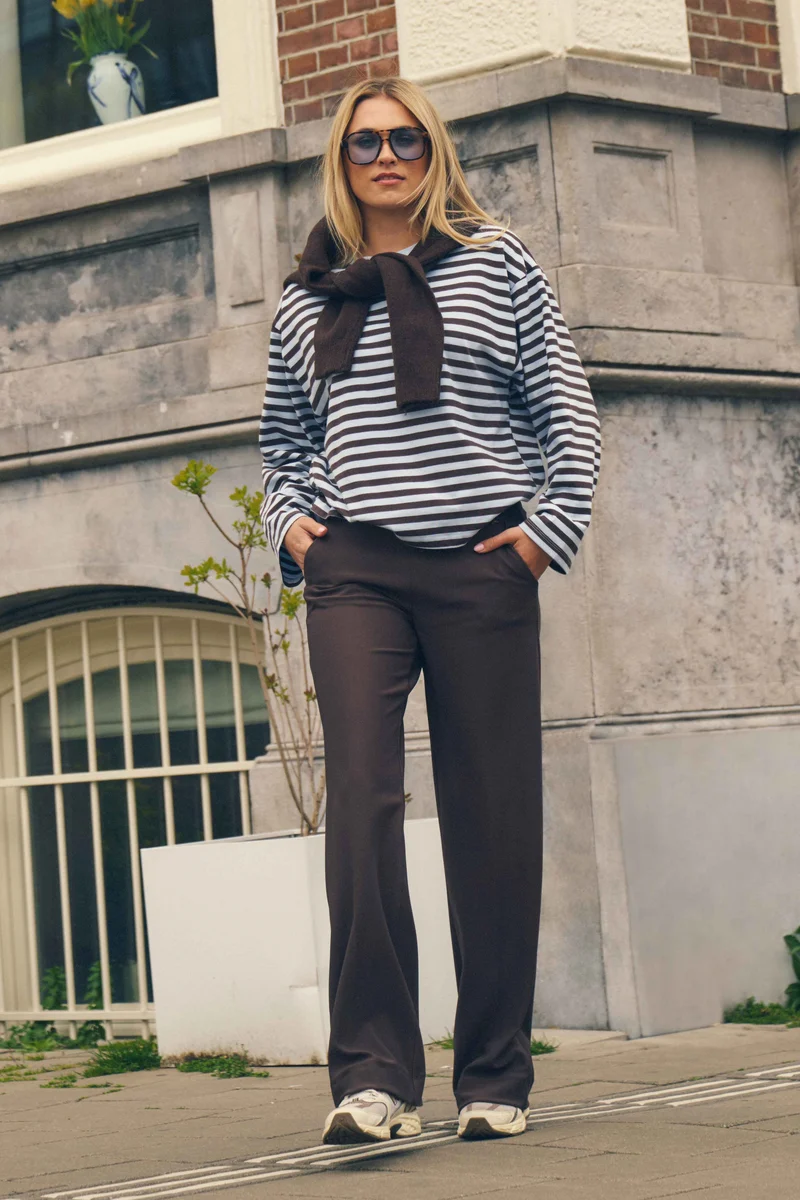 Broek Mira Elastic Twill Jersey Deep Brown FW261220206 L32