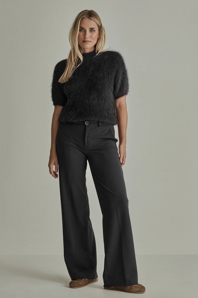 Broek Mira Elastic Crepe Black NOS199206 L32