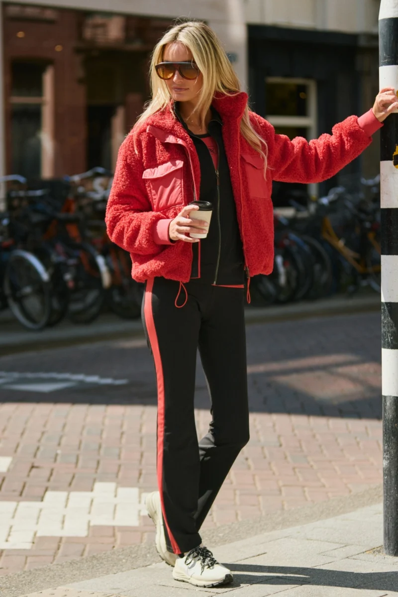 Broek Chloe Black Red A26