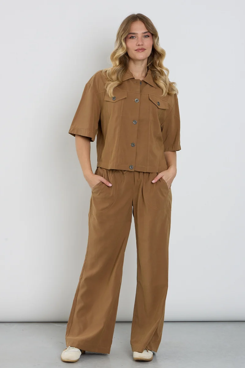 Broek Wide Leg Camel 926171