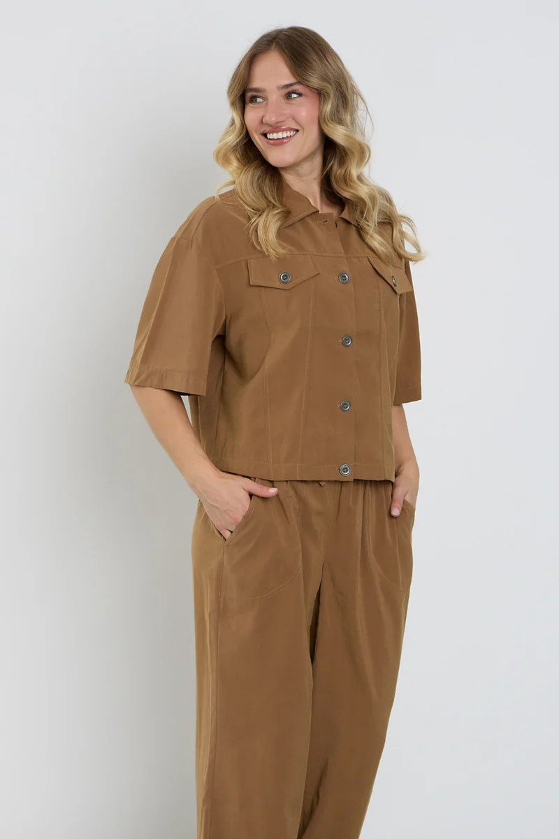 Jacket Doorknoop Camel 926175
