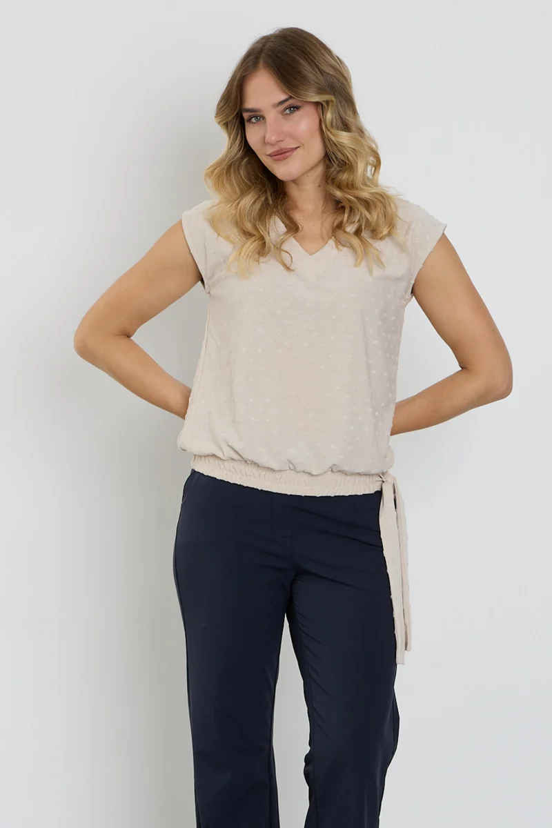 Blouse Strik Structuur Zand 183691