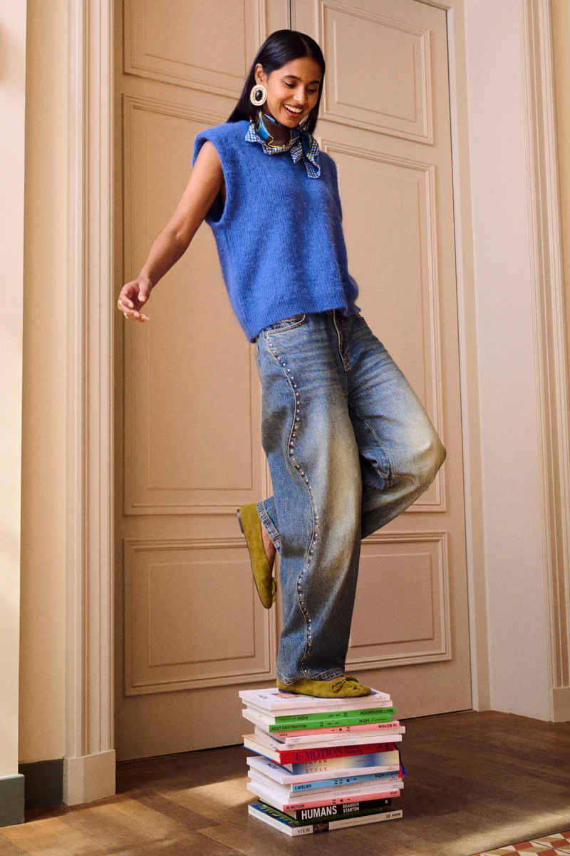 Jeans Jacky Studs Mid Blue SP9712