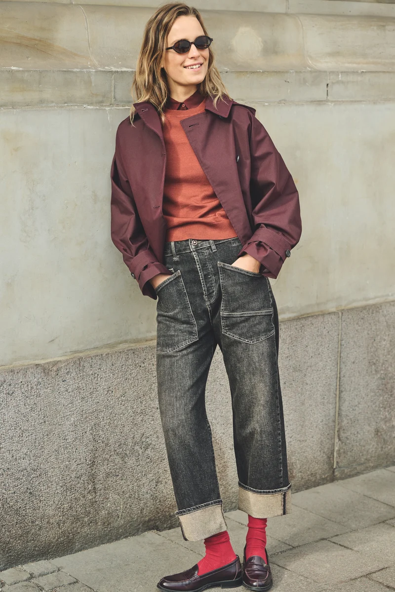 Jeans Baggy Brown Tinted Black Wash 2321-D958