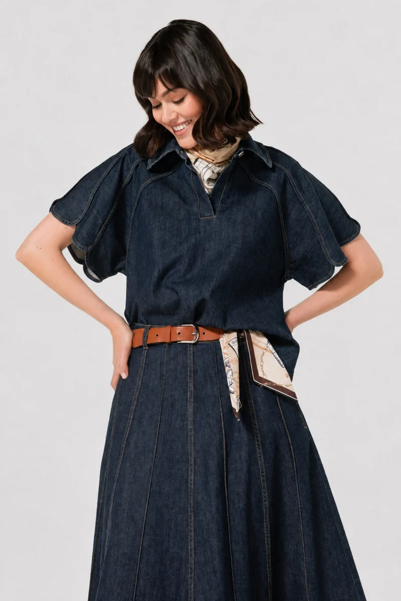 Blouse Jeans Dark Blue 4615-23