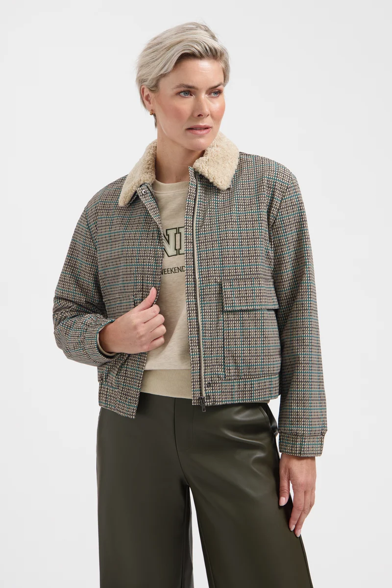 Travel Jacket Georgia Marin Check Print L49-475-3430