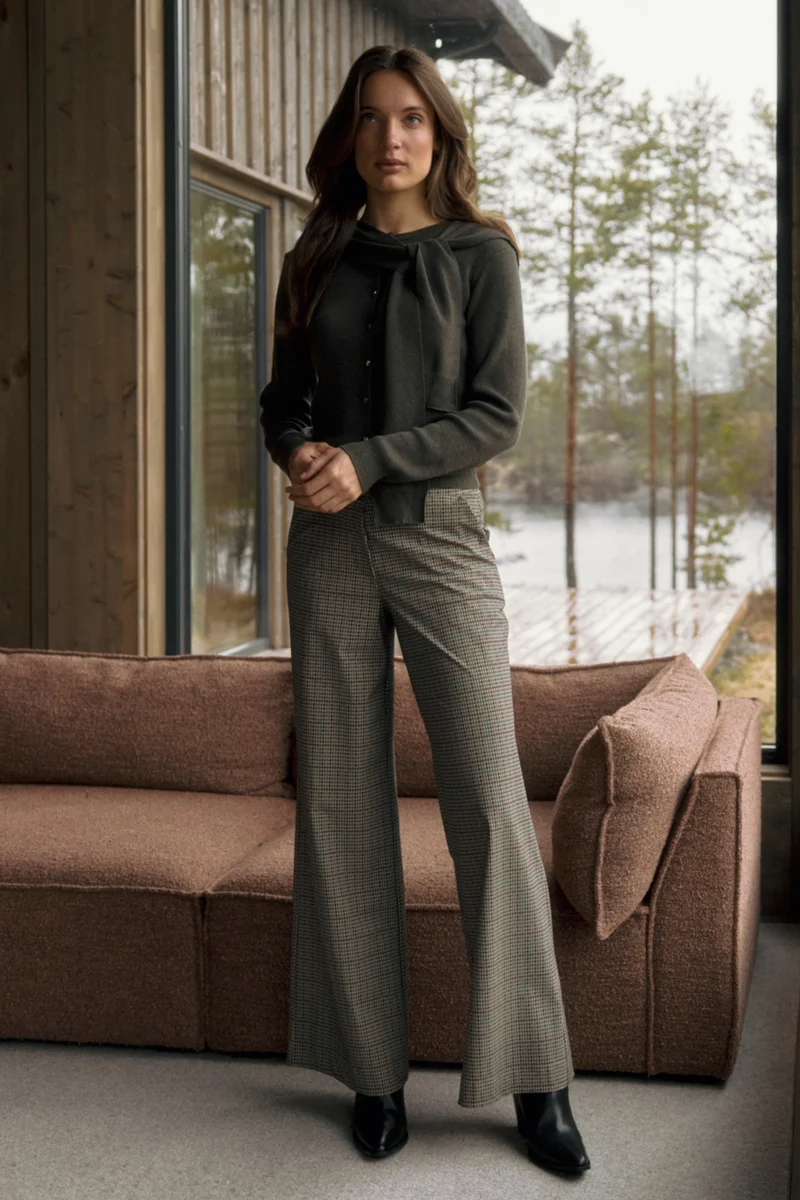 Travel Broek Mille Marin Check Print L14-480-3429