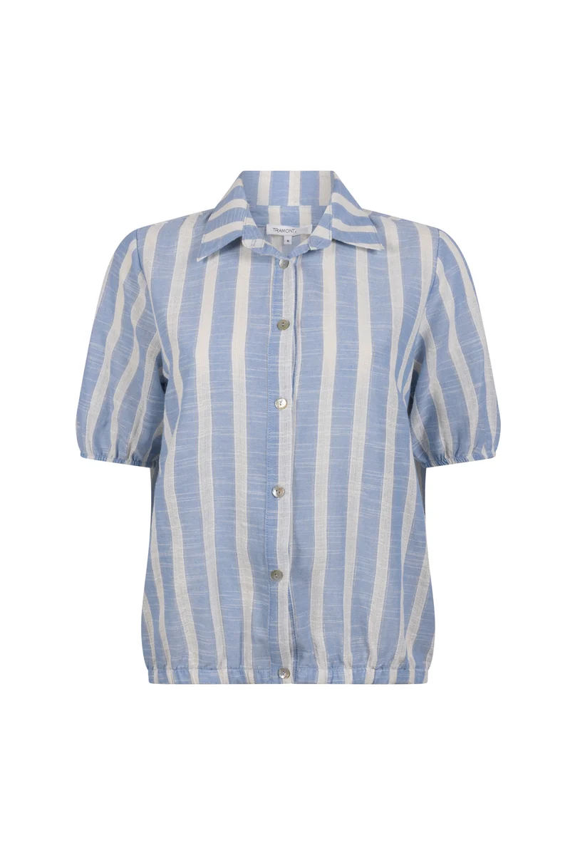 Blouse Lurex Striped Light Blue S02-20-301
