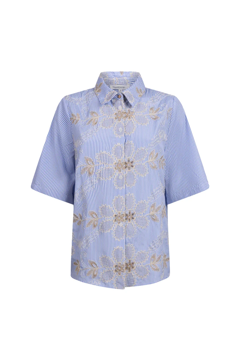 Blouse Embro Breezy Blue C51-20-301