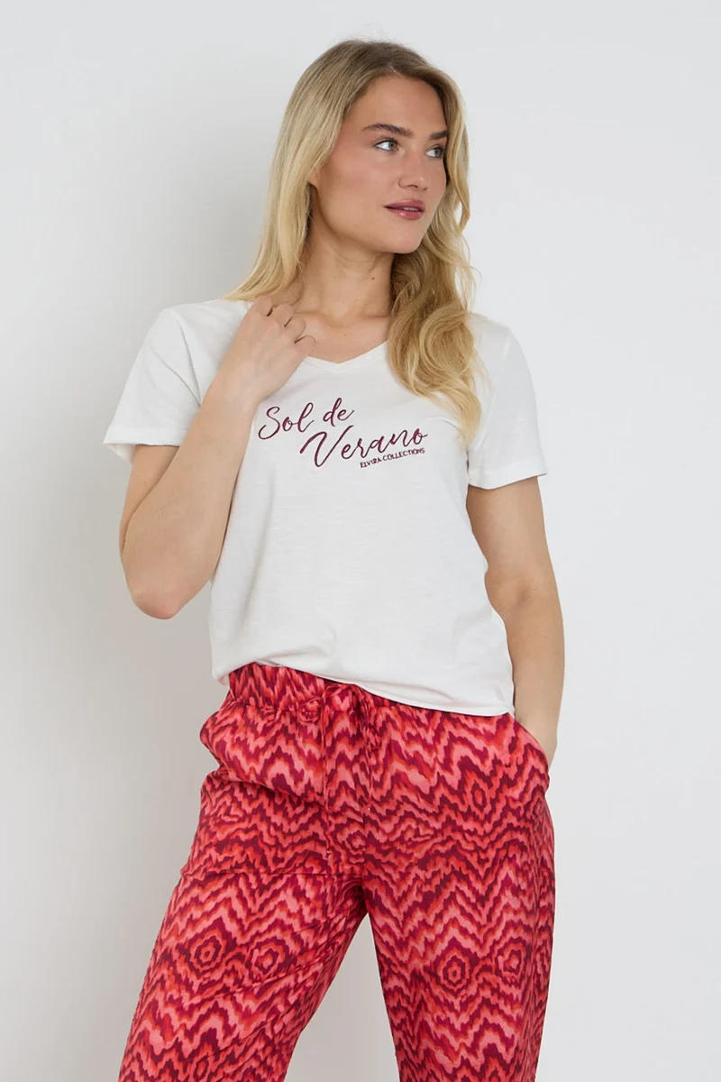 T-shirt Sol Offwhite Berry