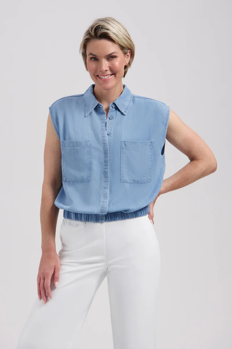 Gilet Isabel Chambray L30-801-3349