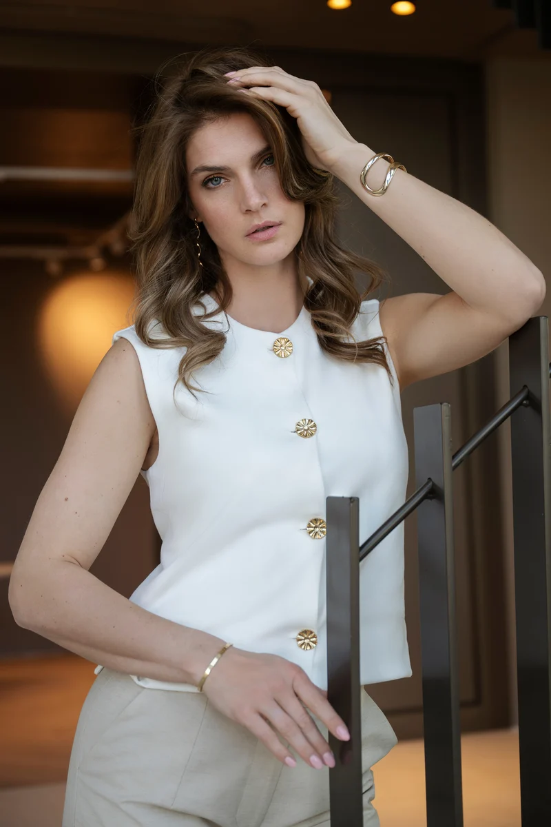 Gilet Cato Offwhite