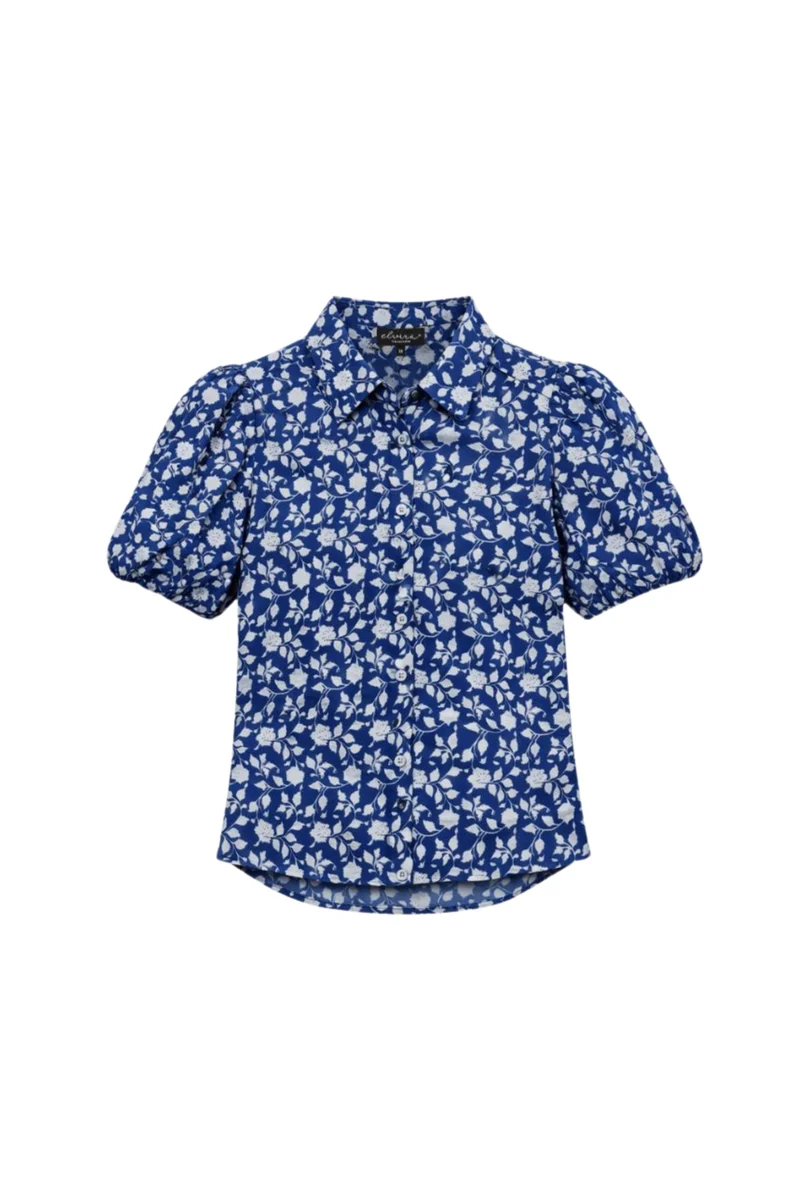 Blouse Sophia Greek Flowers