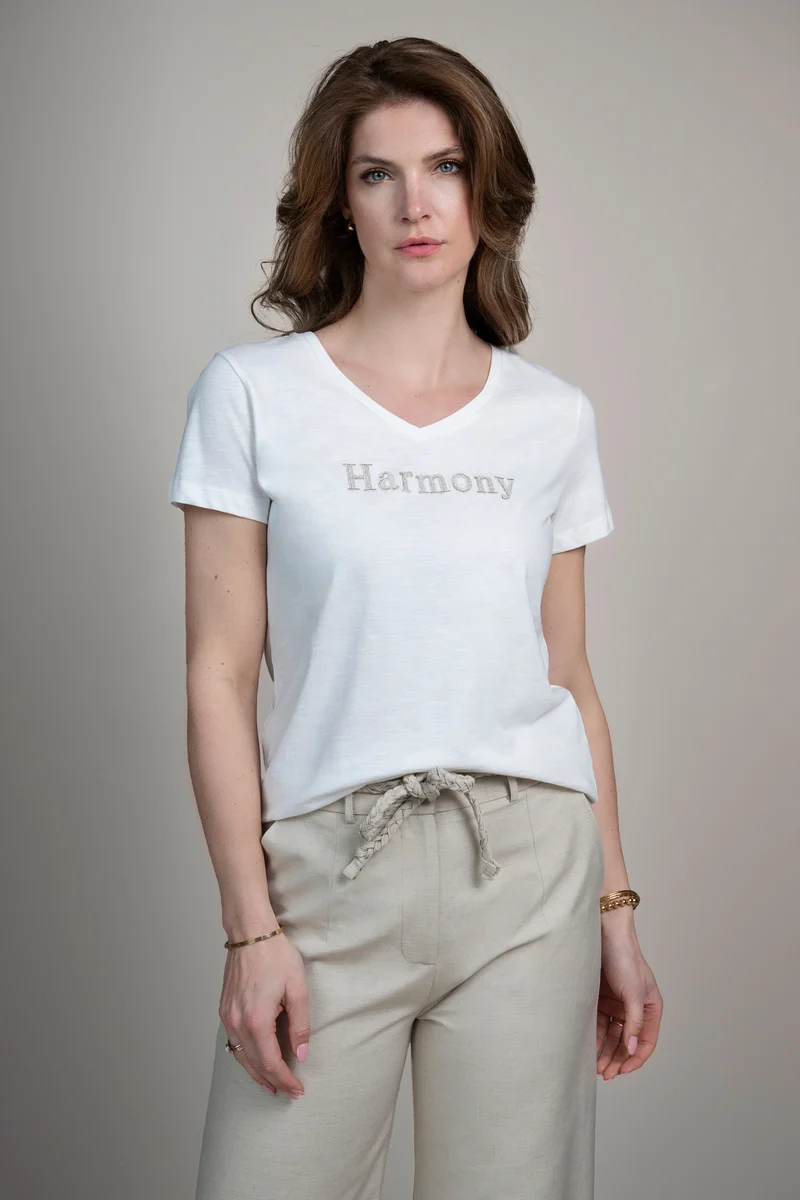 T-shirt Harmony Offwhite Silver