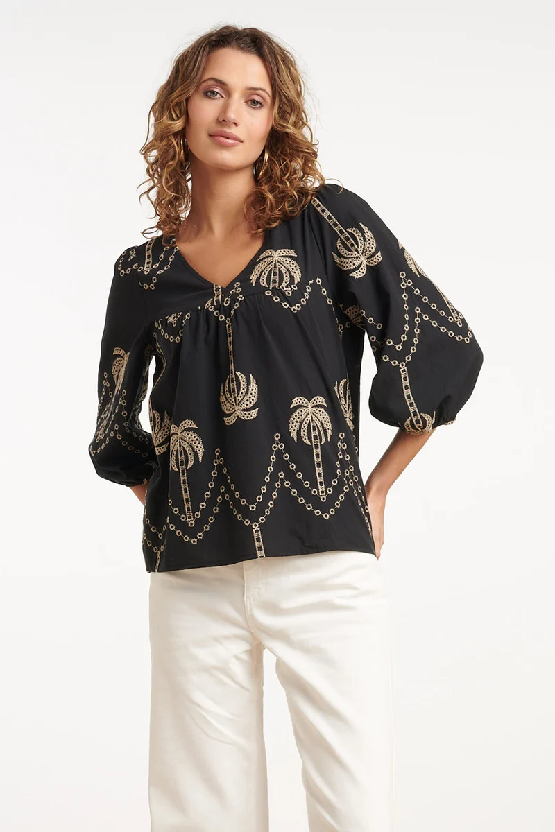 35088, Tops | Black - Sand